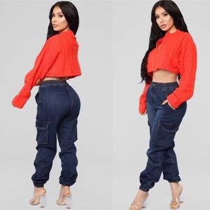 Crop Sweater - Orange “Karina Sweater”